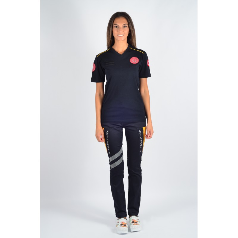 Penye 112 Bay Bayan Kısa Kollu T-Shirt 