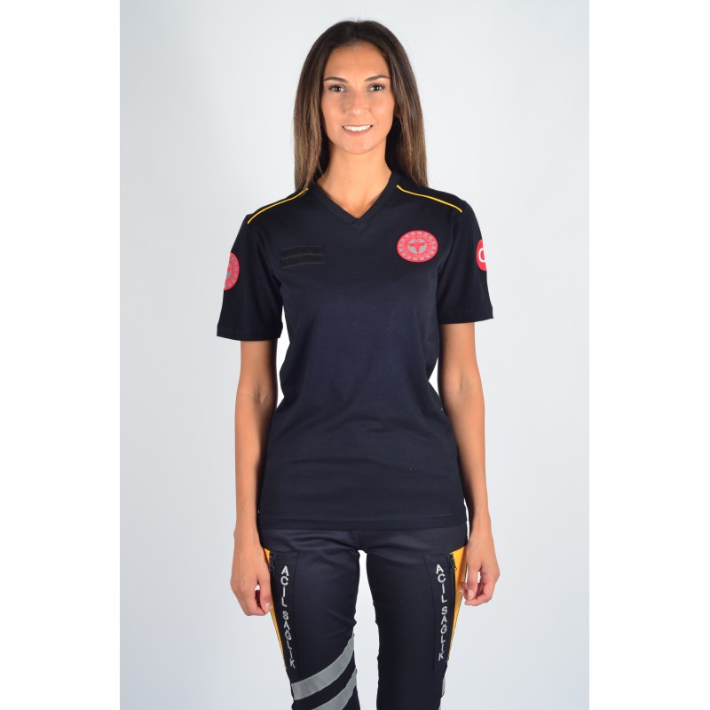 Penye 112 Bay Bayan Kısa Kollu T-Shirt 