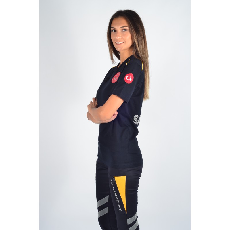 Penye 112 Bay Bayan Kısa Kollu T-Shirt 