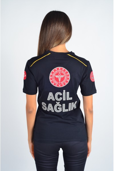 Penye 112 Bay Bayan Kısa Kollu T-Shirt 