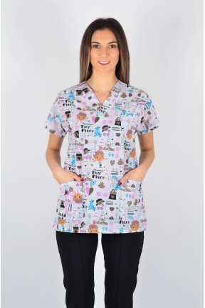 Desenli Tek Üst Toy Fixer