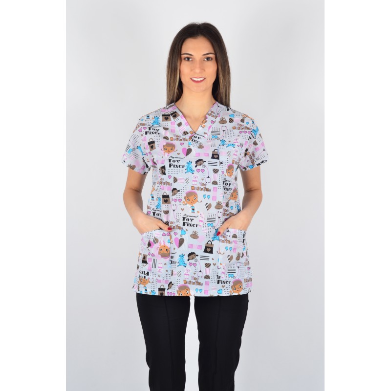 Desenli Tek Üst Toy Fixer