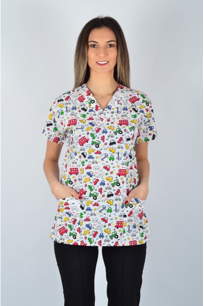 Desenli Tek Üst Arabalar