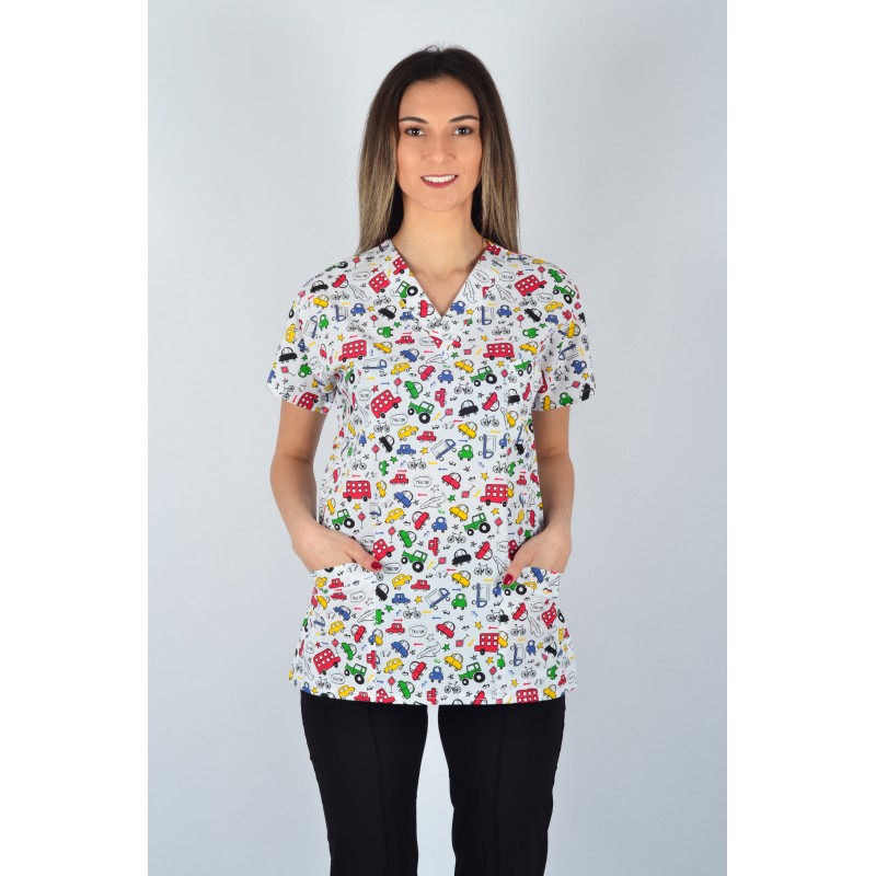 Desenli Tek Üst Arabalar