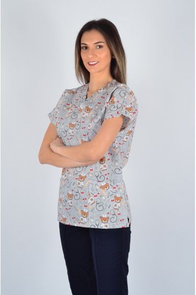 Desenli Tek Üst 