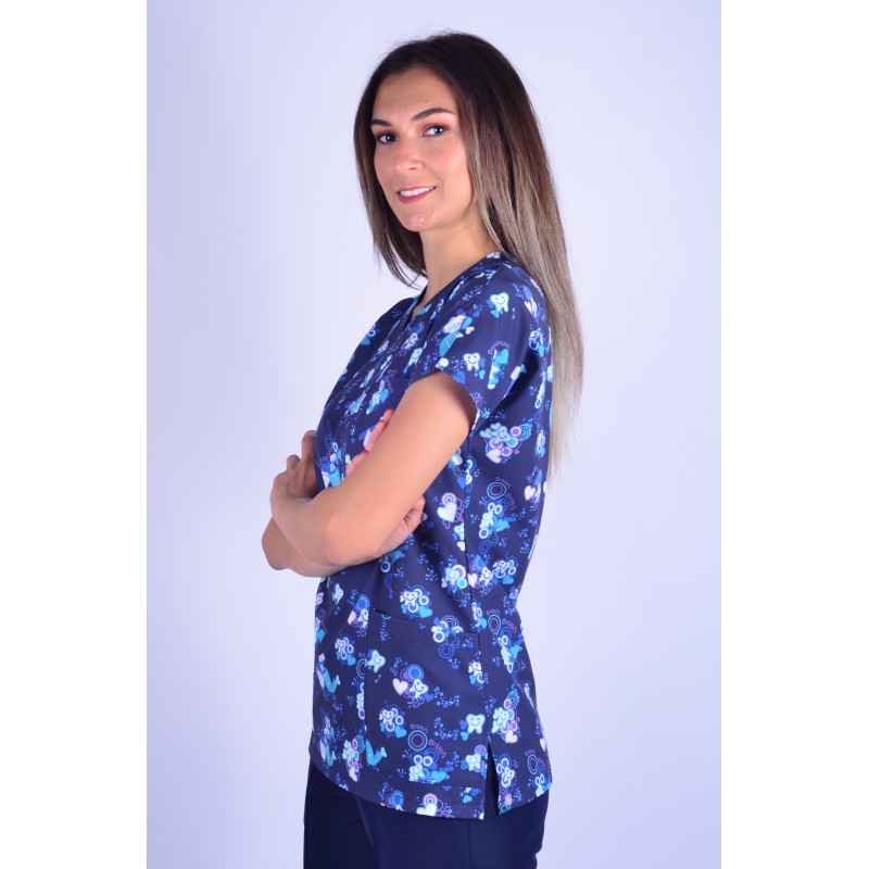 Likralı Desenli Tek Üst