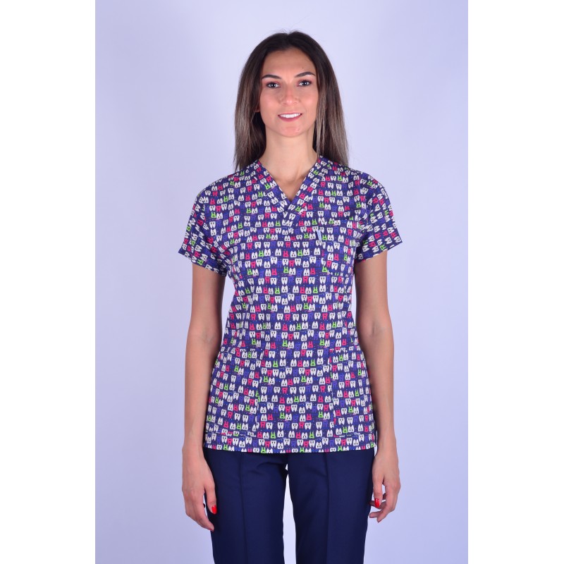 Likralı Desenli Tek Üst