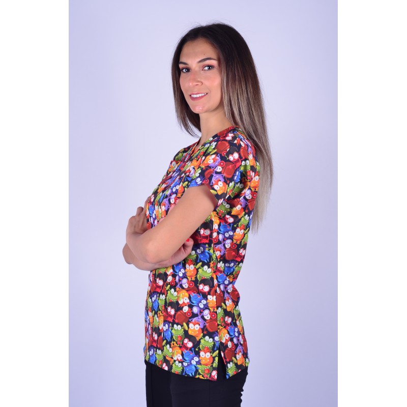 Likralı Desenli Tek Üst