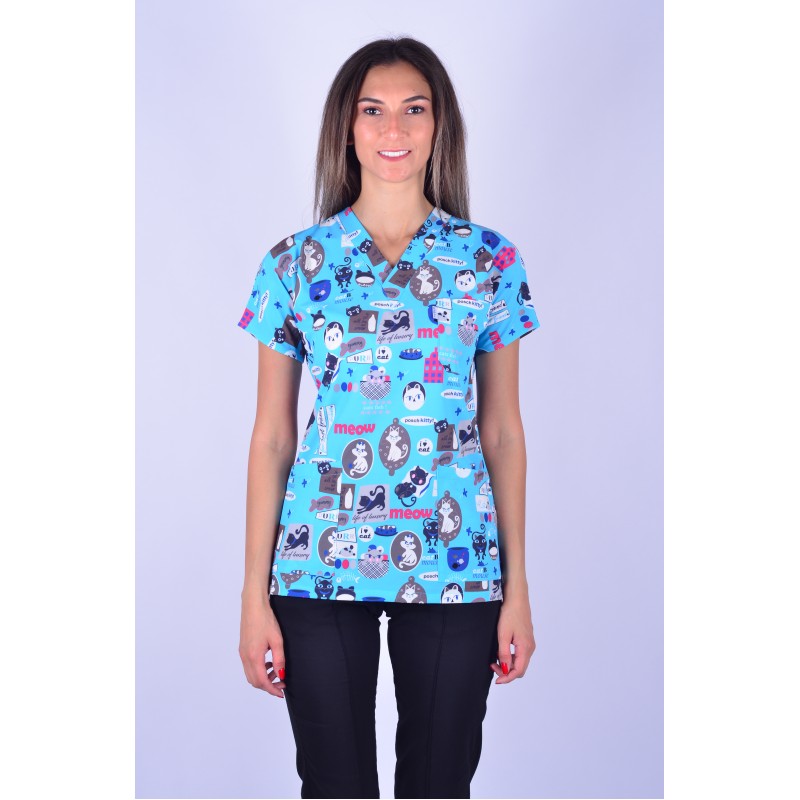 Likralı Desenli Tek Üst