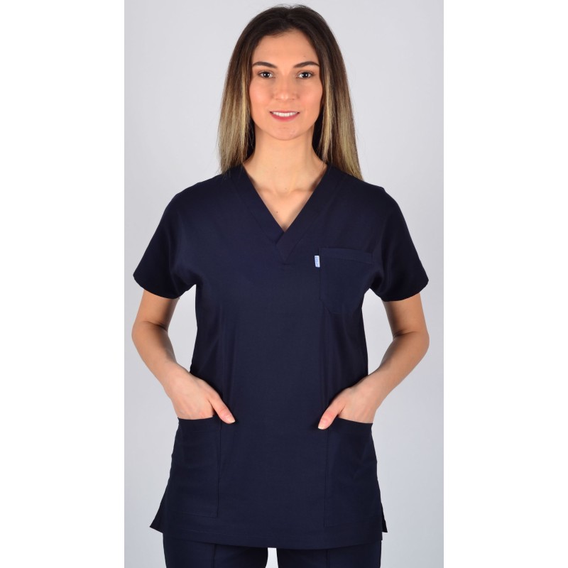 K-Flex  Likralı Lacivert Tek Üst