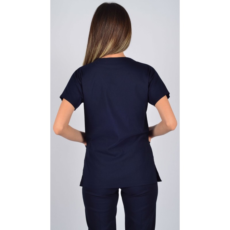 K-Flex  Likralı Lacivert Tek Üst