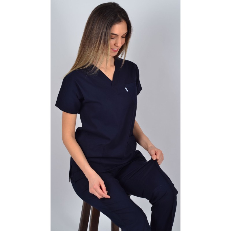 K-Flex  Likralı Lacivert Tek Üst