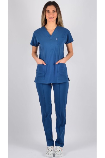 K-Flex  Likralı Petrol Mavisi Takım 