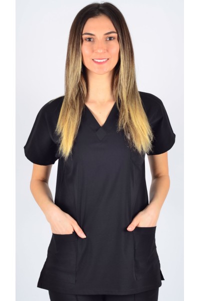 K-Flex Likralı Siyah Tek Üst K-Flex Likralı Siyah Tek Üst