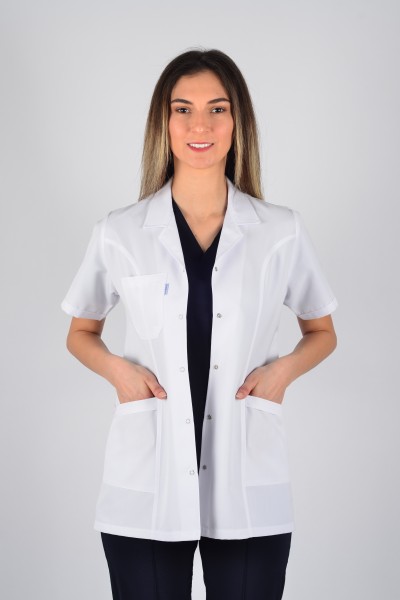 Kısa Kol Hakim Yaka Kısa Önlük