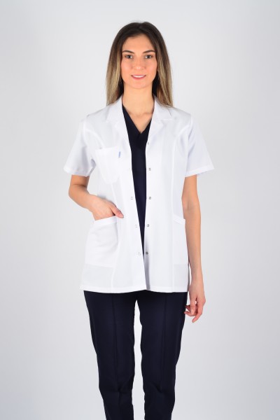 Kısa Kol Gömlek Yaka Kısa Önlük