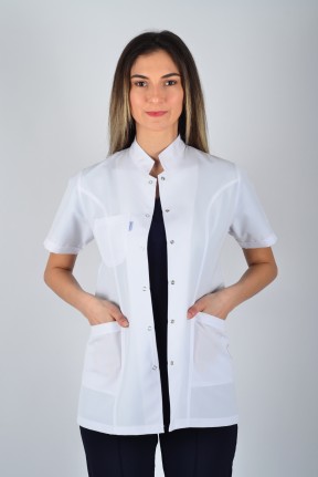 Kısa Kol Hakim Yaka Kısa Önlük