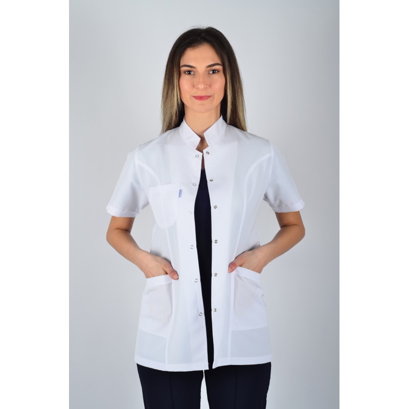 Kısa Kol Hakim Yaka Kısa Önlük