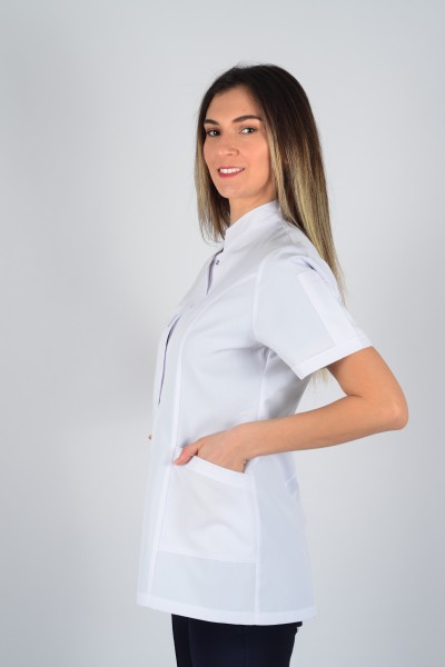 Kısa Kol Hakim Yaka Kısa Önlük