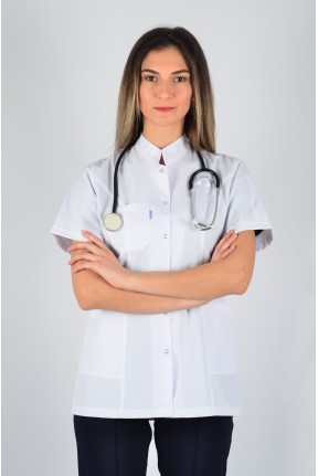 Kısa Kol Hakim Yaka Kısa Önlük