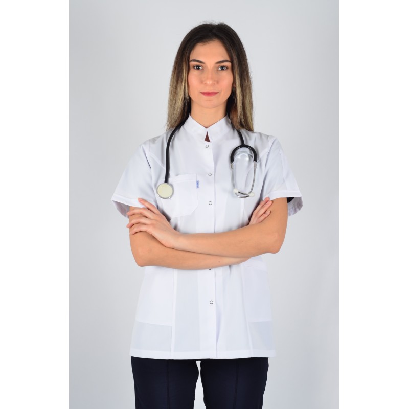 Kısa Kol Hakim Yaka Kısa Önlük