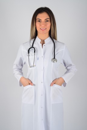 Uzun Kol Hakim Yaka Maxi Boy Önlük